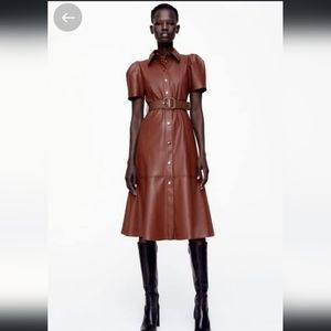 Smart Zara Faux Leather Dress Size XL